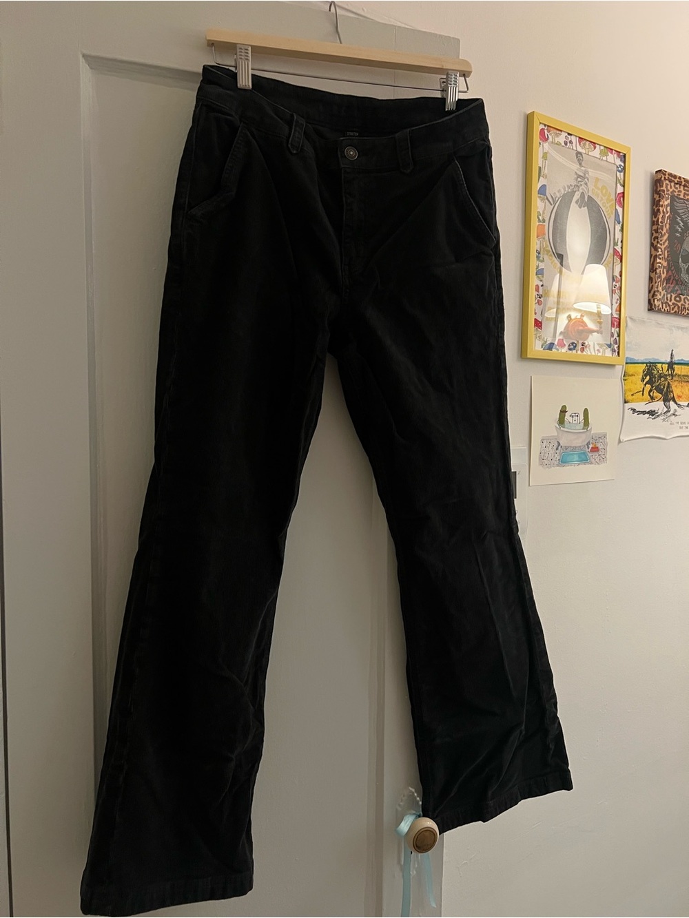 American Eagle Black Corduroy Trousers